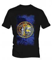 Nebraska State Grunge Flag Mens T-Shirt