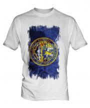 Nebraska State Grunge Flag Mens T-Shirt
