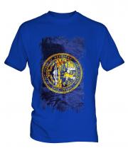 Nebraska State Grunge Flag Mens T-Shirt