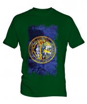 Nebraska State Grunge Flag Mens T-Shirt