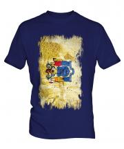 New Jersey State Grunge Flag Mens T-Shirt