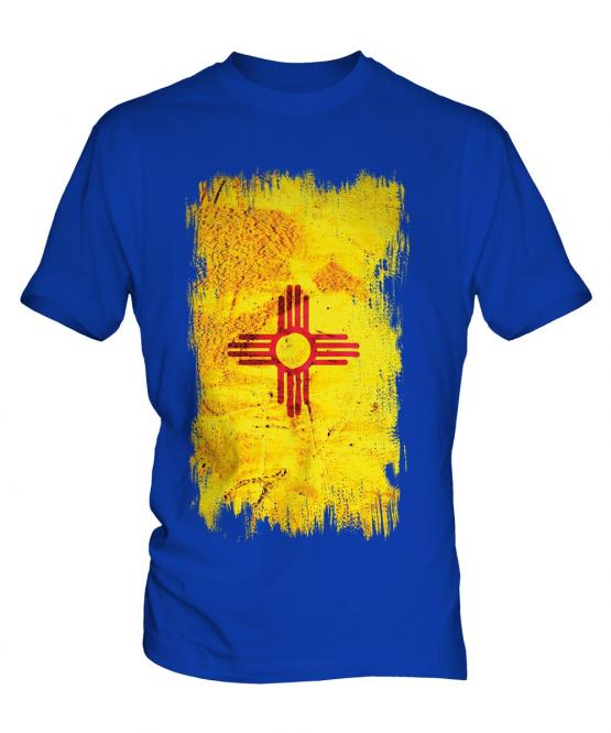 New Mexico State Grunge Flag Mens T-Shirt