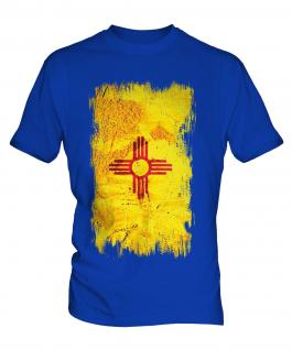 New Mexico State Grunge Flag Mens T-Shirt