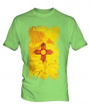 New Mexico State Grunge Flag Mens T-Shirt