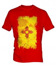 New Mexico State Grunge Flag Mens T-Shirt