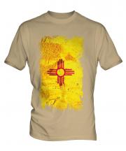 New Mexico State Grunge Flag Mens T-Shirt