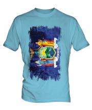 New York State Grunge Flag Mens T-Shirt