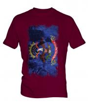 North Dakota State Grunge Flag Mens T-Shirt