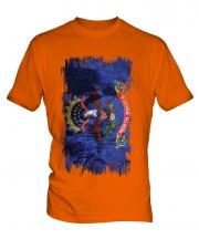 North Dakota State Grunge Flag Mens T-Shirt