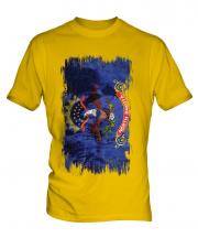 North Dakota State Grunge Flag Mens T-Shirt