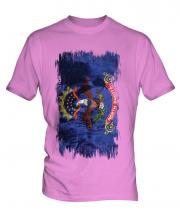 North Dakota State Grunge Flag Mens T-Shirt