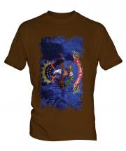North Dakota State Grunge Flag Mens T-Shirt