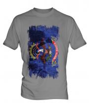 North Dakota State Grunge Flag Mens T-Shirt