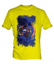 North Dakota State Grunge Flag Mens T-Shirt