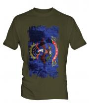 North Dakota State Grunge Flag Mens T-Shirt