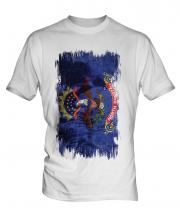 North Dakota State Grunge Flag Mens T-Shirt