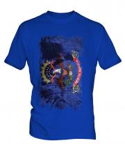 North Dakota State Grunge Flag Mens T-Shirt