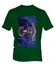 North Dakota State Grunge Flag Mens T-Shirt