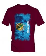Oklahoma State Grunge Flag Mens T-Shirt