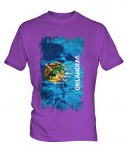 Oklahoma State Grunge Flag Mens T-Shirt