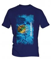 Oklahoma State Grunge Flag Mens T-Shirt