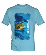 Oklahoma State Grunge Flag Mens T-Shirt