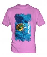 Oklahoma State Grunge Flag Mens T-Shirt