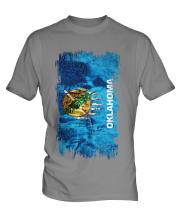Oklahoma State Grunge Flag Mens T-Shirt