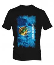 Oklahoma State Grunge Flag Mens T-Shirt