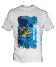 Oklahoma State Grunge Flag Mens T-Shirt