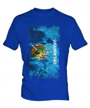 Oklahoma State Grunge Flag Mens T-Shirt
