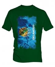Oklahoma State Grunge Flag Mens T-Shirt