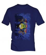 Pennsylvania State Grunge Flag Mens T-Shirt