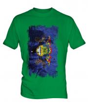 Pennsylvania State Grunge Flag Mens T-Shirt