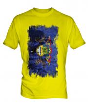 Pennsylvania State Grunge Flag Mens T-Shirt