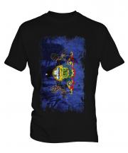 Pennsylvania State Grunge Flag Mens T-Shirt