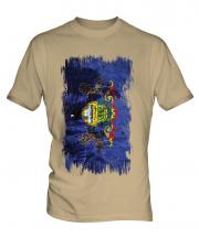 Pennsylvania State Grunge Flag Mens T-Shirt