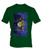 Pennsylvania State Grunge Flag Mens T-Shirt