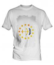 Rhode Island State Grunge Flag Mens T-Shirt