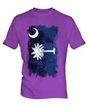South Carolina State Grunge Flag Mens T-Shirt