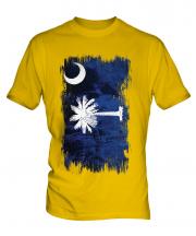South Carolina State Grunge Flag Mens T-Shirt