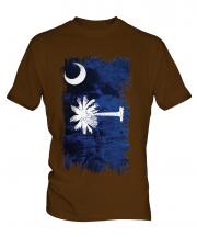 South Carolina State Grunge Flag Mens T-Shirt