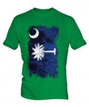 South Carolina State Grunge Flag Mens T-Shirt