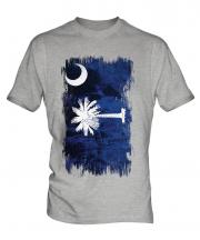 South Carolina State Grunge Flag Mens T-Shirt
