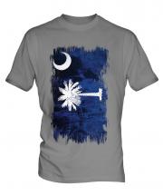 South Carolina State Grunge Flag Mens T-Shirt