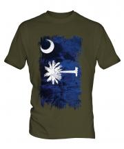 South Carolina State Grunge Flag Mens T-Shirt