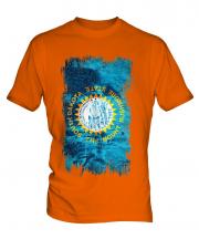 South Dakota State Grunge Flag Mens T-Shirt