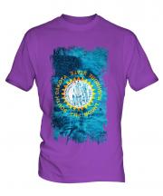 South Dakota State Grunge Flag Mens T-Shirt
