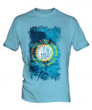 South Dakota State Grunge Flag Mens T-Shirt