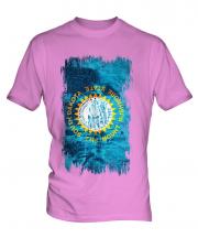 South Dakota State Grunge Flag Mens T-Shirt